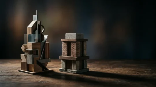 Représentation symbolique de la comparaison entre deux stratégies d'investissement immobilier pour un rendement optimal