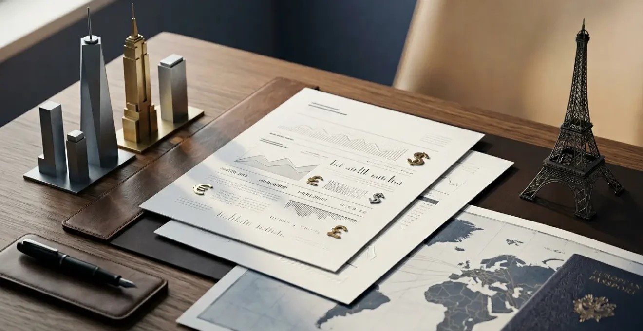 Investisseur analysant les opportunités des marchés financiers américains depuis la France