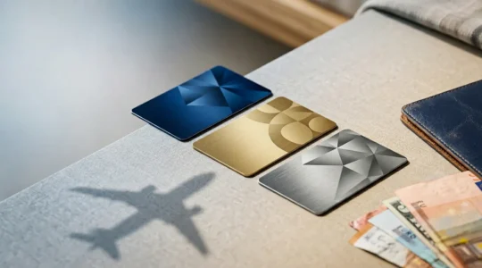 Comparaison visuelle de cartes bancaires de néobanques pour le voyage sans frais