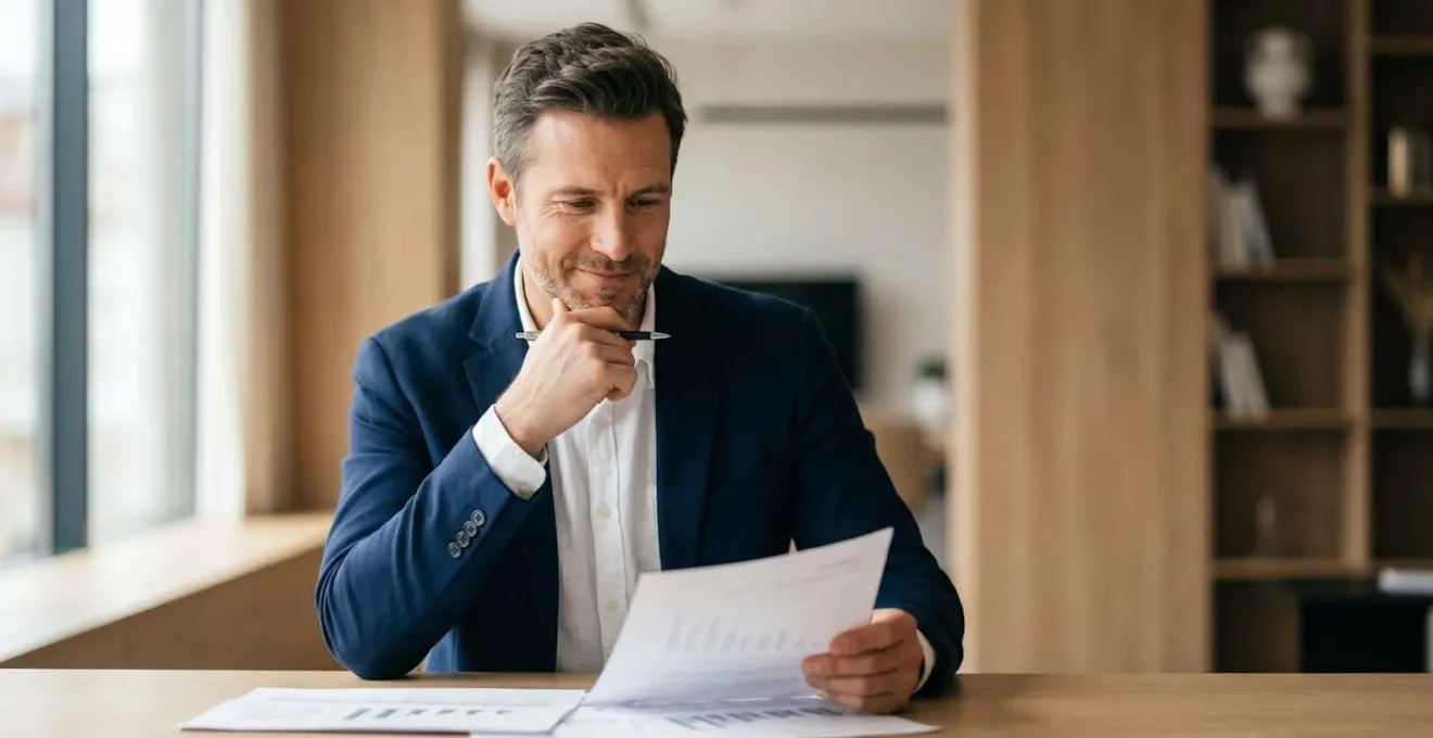 Professionnel analysant des stratégies d'optimisation fiscale pour hauts revenus