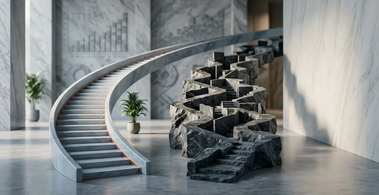 Comparaison visuelle entre gestion passive et active en finance, représentant la performance des ETF